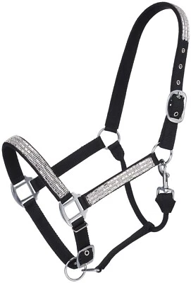 Halter de Nylon - Cargado con Cristales - Tamaño Caballo - Ajustable - 4 Colores Foto 1 de 4