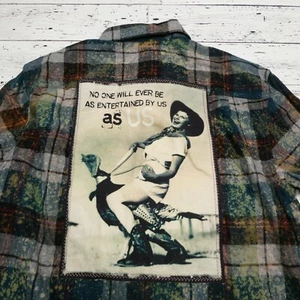 Angry Minnow Vintage Acid Washed Flanellhemd Herren Medium Knopfleiste Baumwolle - Bild 1 von 7
