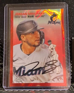 Jordan Groshans (RC) 2023 Topps Chrome Platinum Red Lava #3/5 - Marlins - Picture 1 of 2