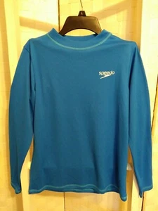 Speedo Boys Sz Large BlocktheBurn UV Protect Shirt - Picture 1 of 12