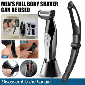 Body Hair Removal USB Electric Back Shaver Razor Manscaping Trimmer for Mens UK - Picture 1 of 13