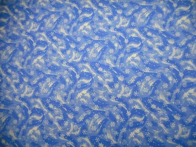 Tela de Navidad Media Yarda Invierno Tormenta de Nieve Blanca Nieve Remolinos Algodón Azul #32 Foto 1 de 2