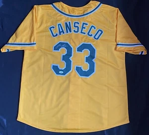 Jose Canseco Oakland Athletics A's Signed Auto Pro Style Retro Jersey ~ JSA - Picture 1 of 6