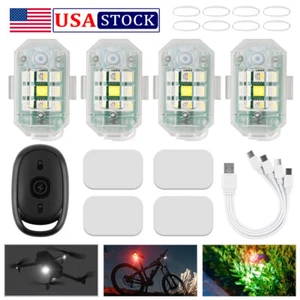 4*High Brightness Wireless LED Strobe Light 7 Colors Rechargeable Flashing Light - Picture 1 of 13