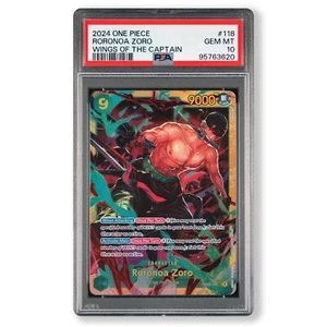 2024 ONE PIECE OP06 WINGS OF THE CAPTAIN #118 RORONOA ZORO PSA 10 - Bild 1 von 2