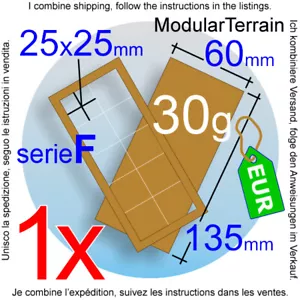 1x MDF Movement Tray 5x2 2x5 (F 0mm) 25mm Square Base War Hammer 40k Wargames - Imagen 1 de 3