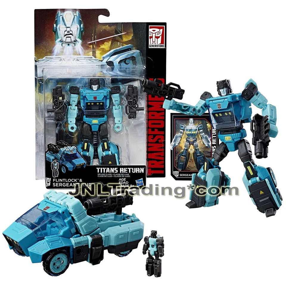 Yr 2016 Transformers Titans Return Deluxe Class Figure FLINTLOCK & SERGEANT KUP - Image 1 of 1