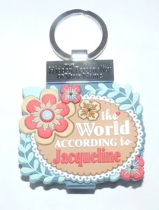 NEW - Jacquline Name Keychain Key Ring- World According to Jacqueline NWT - Picture 1 of 4