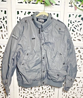 Coogi Australia Men's Gray CG69 Nylon Pockets Bomber Jacket Size XXL - Image 1 of 4