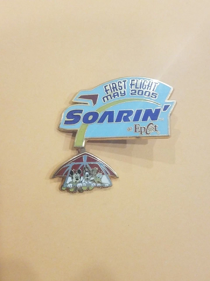 Disney Epcot Soarin' First Flight May 2005 Pin Mickey Goofy Donald Dangle LE2000 - Image 1 of 1