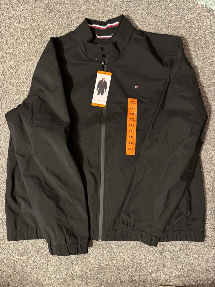 TOMMY HILFIGER Chaqueta de Lluvia Para Hombre Azul Marino Ligera Elastizada XXL  Foto 1 de 1