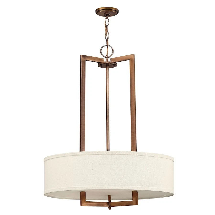 Candelabro Hinkley Hampton 3 luzes pingente invertido, bronze escovado - 3204BR - Imagem 1 de 1