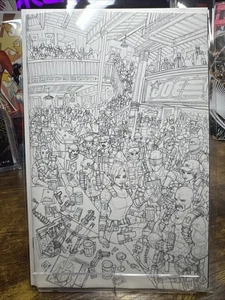 GI JOE REAL AMERICAN HERO #321 QUAH VIRGIN SKETCH INKS VARIANT LTD 750 JOE BAR - Picture 1 of 2