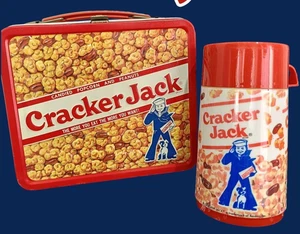 Cracker Jack Lunch Box and Thermos Set 70s American Collectible Vintage - Picture 1 of 19
