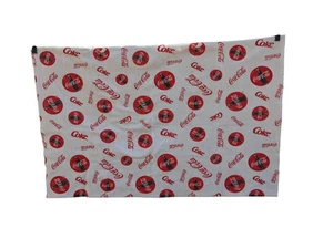 Coperta Coca-Cola Cola Coca Cola Tailgater Throw vintage 1997 bordo grezzo 86 x 65 - Foto 1 di 4