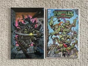 TMNT 40 Aniversario Cómic Celebración Cubierta B & Last Ronin #5 Bisley Covers - Imagen 1 de 1