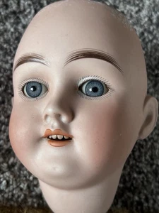 Cabeza de muñeca alemana Max Handwerk ojos de vidrio dientes de porcelana 283 - Imagen 1 de 5