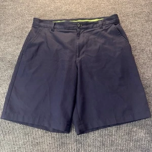 Pantalones Cortos de Golf IZOD Para Hombre Calce Clásico Azul Marino Frente Plano Talla 34 - Imagen 1 de 6