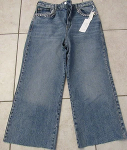 NWT $168 Pilcro Anthropologie AUSTYN Rhinestone Studded 31 High Rise Denim Jeans - Picture 1 of 7