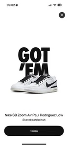 Nike SB Paul Rodriguez Zoom Air Low White/Black HQ6828-100 US12/EU46 - Bild 1 von 11