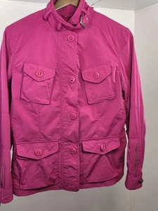 Lauren Ralph Lauren Jacket Womens Size XS Pink Chore Rain Coat Black Label - Picture 1 of 24