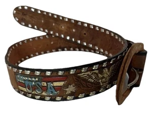 Cinturón Cuero Vaca Alta Calidad Talla 36” “De Hecho En México” Águila Vaquera De Colección - Imagen 1 de 21