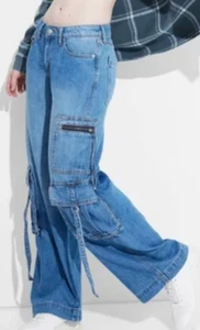 Jeans cargo donna denim Wild Fable nuovi taglia 12 - Foto 1 di 1