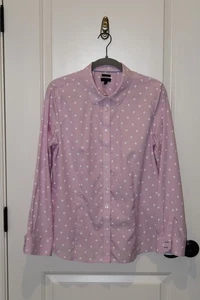 Talbots Damengröße 14 Bluse mit Knopfleiste – lavendel/flieder mit weißen Tupfen - Bild 1 von 11