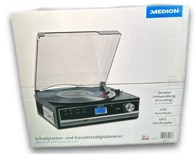 MEDION LIFE E67005 Schallplatten und Kassettendigitalisierer USB, AUX, OVP & NEU - Bild 1 von 3