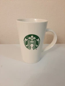 Starbucks weiß mit grünem Meerjungfrau Logo 12 Oz Kaffee & Tee Becher - Bild 1 von 4