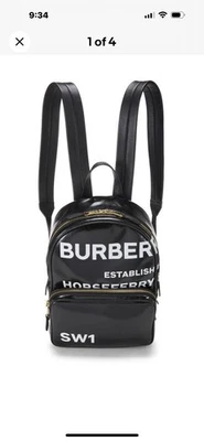 Burberry Logo Backpack Small Black Canvas - Image 1 of 4