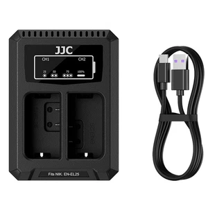 JJC EN-EL25 Dual Battery Charger Rechargeable for Nikon Z fc Z 30 Z 50 II Z30 - Picture 1 of 12