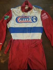 Richard Petty Jumpsuit Coveralls Mens Medium Red NASCAR Driving Experience Zip - Picture 1 of 10