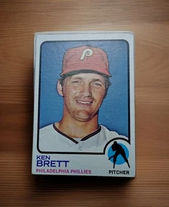 Tarjeta de béisbol 1973 Topps Philadelphia Phillies Ken Brett de colección #444 Ex sin pliegues - Imagen 1 de 2