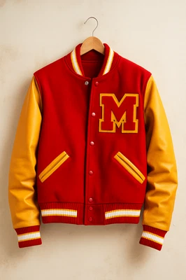 MJ Thriller Letterman Michael Jackson Varsity Bomber Jacket - Image 1 of 3