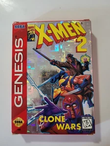 X-Men 2: Clone Wars (Sega Genesis, 1995) cartuccia gioco in scatola con manuale - Foto 1 di 13