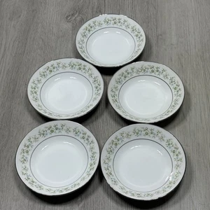 Juego de 5 cuencos de fruta/postre Noritake Savannah 5-1/2" Platinum Edge 2031 - Imagen 1 de 8