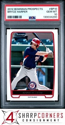 Bowman Prospects #BP10 2012 Bryce Harper RC Nationals PSA 10 Foto 1 de 3