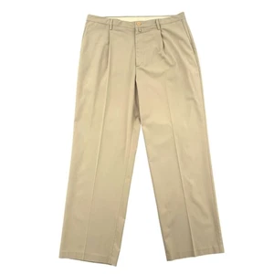 Pantalones de carrera Nautica Rigger caqui plisados con trabillas para hombre talla 35 x 30 - Imagen 1 de 8