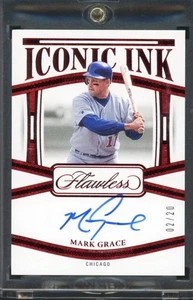 Tinta icónica automática Panini Flawless Mark Grace 2024 roja/20 Chicago Cubs #II-MG - Imagen 1 de 2