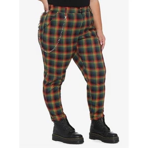 Hot Topic Regenbogen karierte Damenhose Größe 3X Pride Grunge Punk - Bild 1 von 6