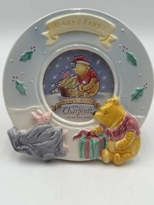 Vintage Pooh Baby’s First Christmas Frame Muted Tones - Bild 1 von 7