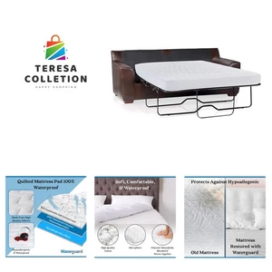 Quilted Cotton Mattress Pad - Sleeper Sofa Size - Soft, Comfortable, and Fluf... - Picture 1 of 10