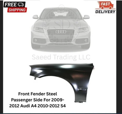 Para-lama dianteiro aço passageiro lateral para 2009-2012 Audi A4 2010-2012 S4 - Imagem 1 de 4