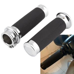A Pair of 1" Hand Grips 26mm Handlebar Grips For Harley For Kawasaki For Honda - Picture 1 of 24