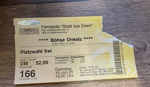 Altes böhse onkelz ticket Ferropolis 2001 - Bild 1 von 2