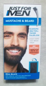 Just For Men Spazzola Facile Colore Baffi e Barba, Nero Vero M-55 - Foto 1 di 3