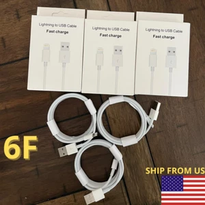 Cavo USB ricarica rapida 6 piedi per iPhone 14 13 12 11 XS XR X 8 7 6S 5S - Foto 1 di 7
