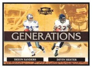 Donruss Threads Generations Gold 2007 #G-2 Deion Sanders/Devin Hester - - Imagen 1 de 2