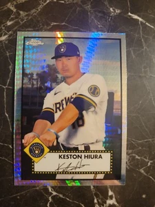 2021 Topps Chrome #150 Keston Hiura SILVER PRISM REFRACTOR - Picture 1 of 2